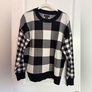 Rachel Zoe Black and White Checkered Sweater